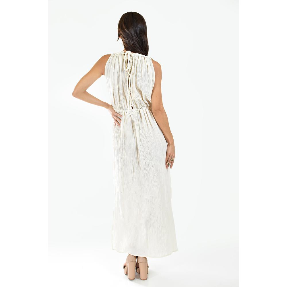 Foto 4 pulgar | Vestido Largo sin Manga Roman Fashion Juvenil Beige