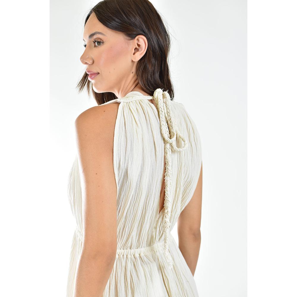 Foto 5 pulgar | Vestido Largo sin Manga Roman Fashion Juvenil Beige
