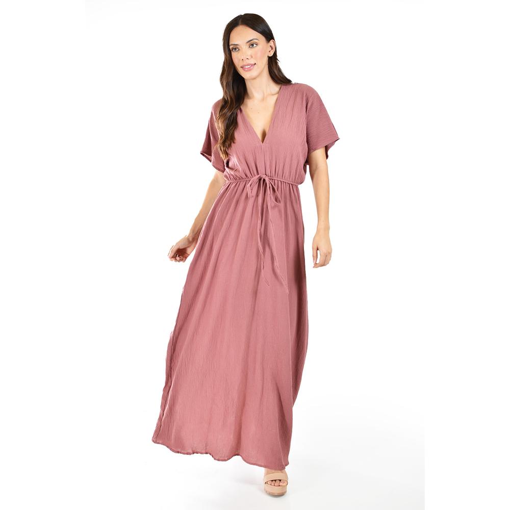 Foto 5 pulgar | Maxi Vestido de Algodón Roman Fashion Juvenil 924 Rosa