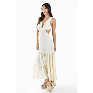 Foto 2 | Vestido Espalda Descubierta Roman Fashion Juvenil 9105 Beige