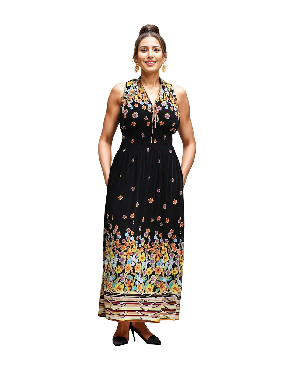 Vestido Largo Casual Beddel Negro