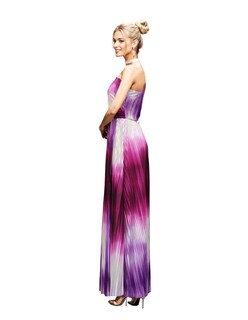 Foto 3 | Vestido Largo Formal Eva Berry Plisado color Púrpura