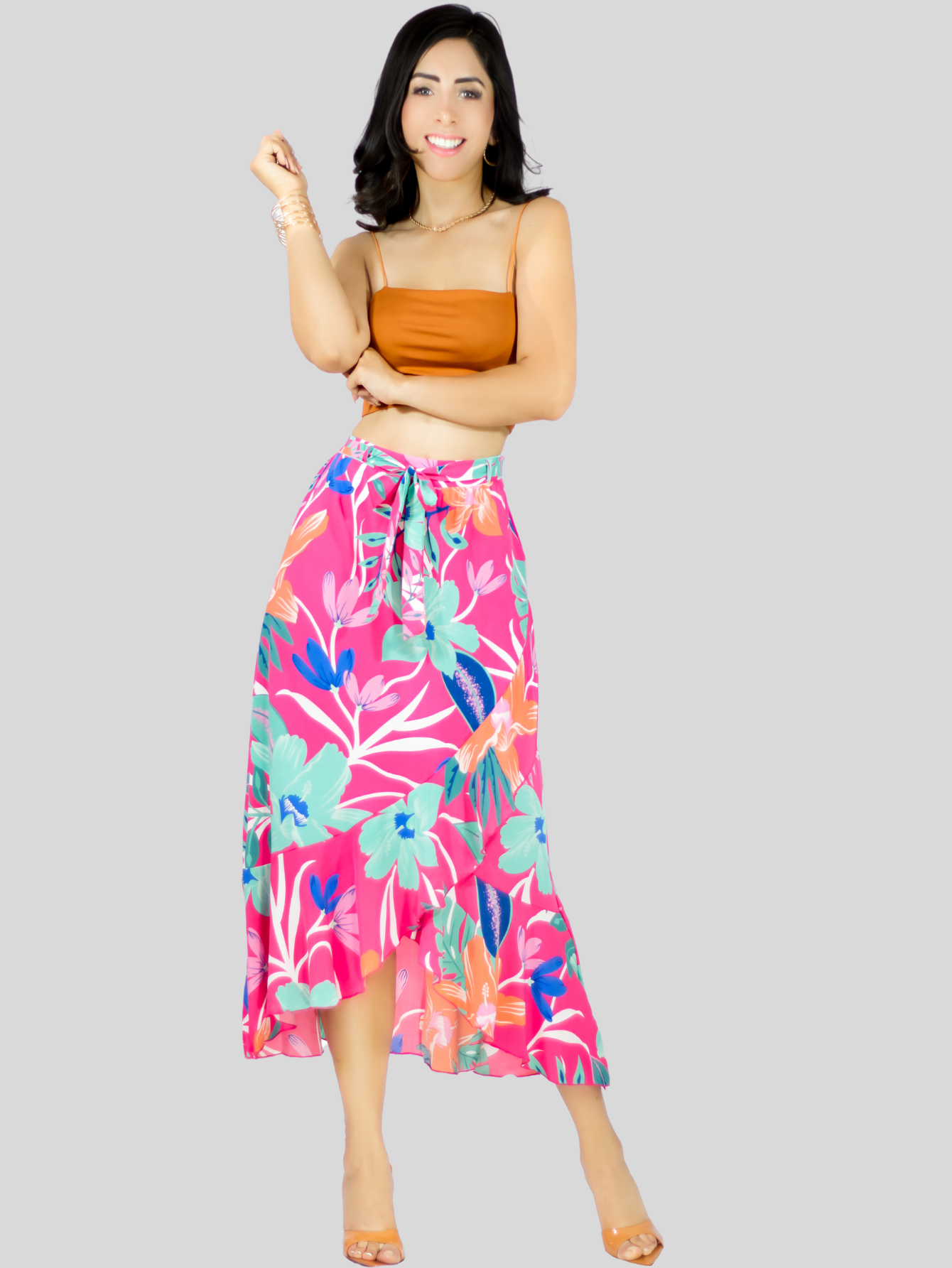 Foto 7 | Set De Dos Faldas Corte De Sirena Con Volantes Elegante O Casual Fald-1002-px2 Colores Variados Lápiz De Cintura Alta