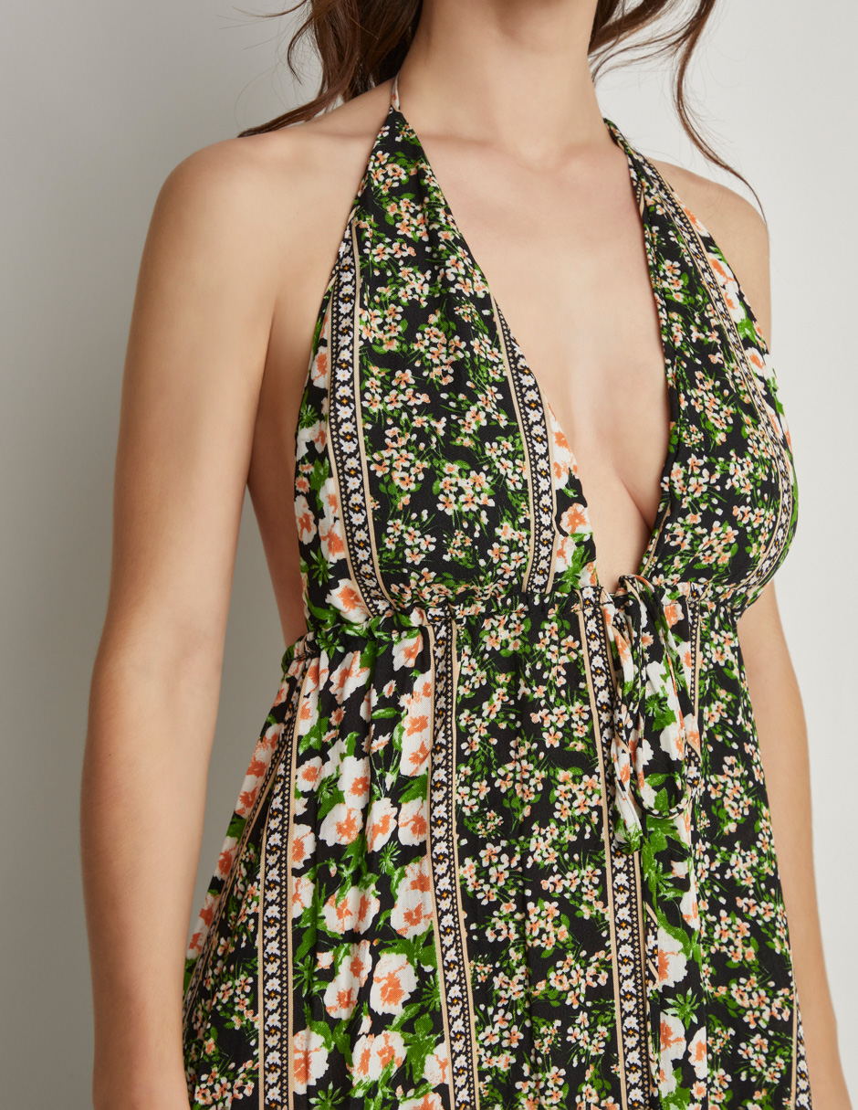 Foto 4 pulgar | Vestido Devendi Color Multicolor Halter Floral