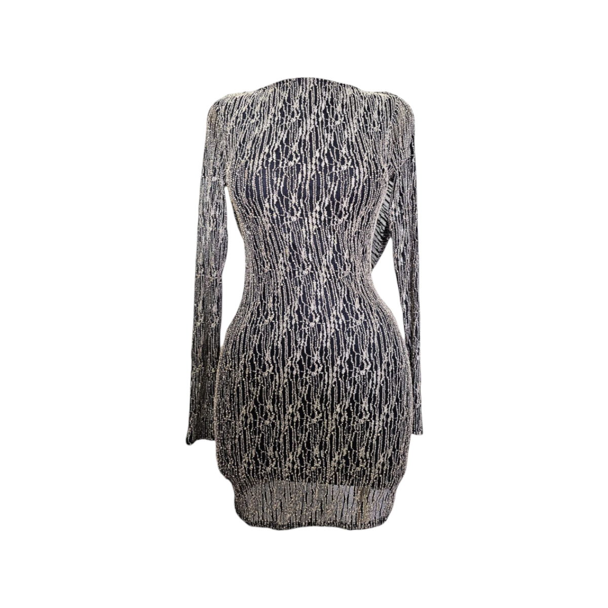 Vestido Espalda Descubierta Oro/negro Para Dama Went