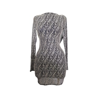 Foto 1 | Vestido Espalda Descubierta Oro/negro Para Dama Went