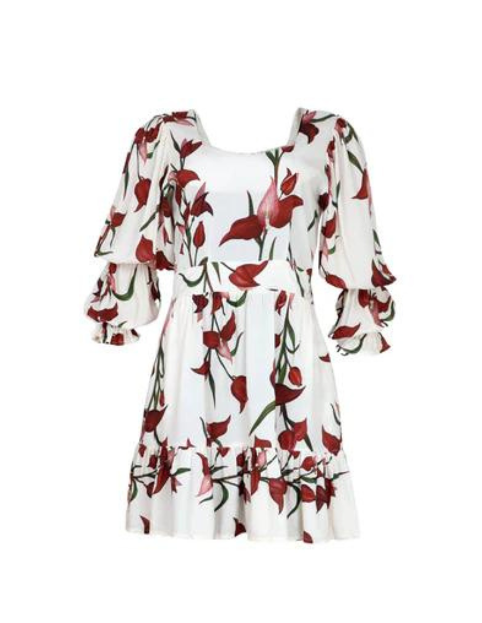 Vestido Corto Cherry Blossom Para Dama Color Beige