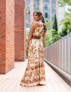 Foto 2 | Vestido Largo Cuello Halter Alessia J&b Color Curuba