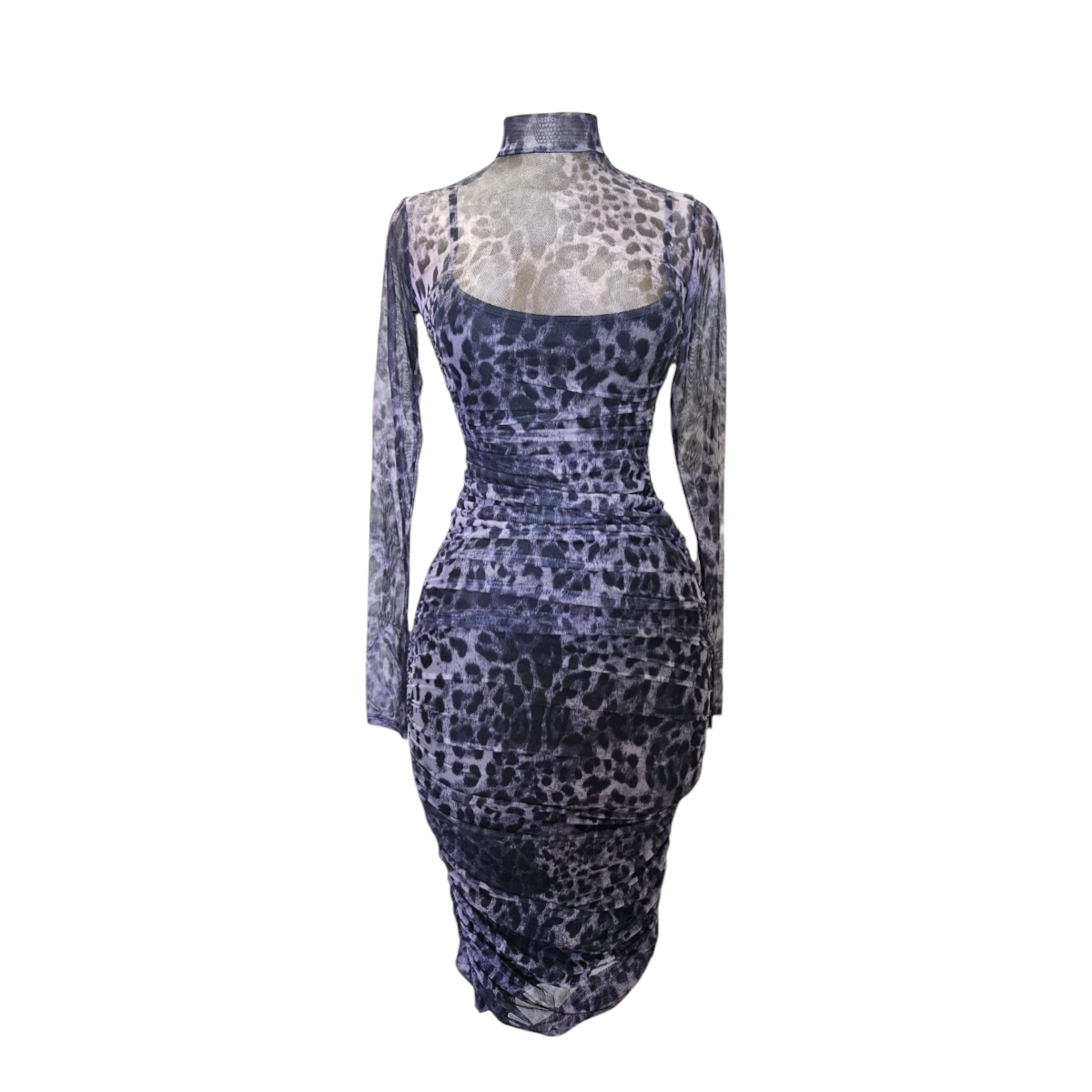 Vestido Estampado Animal Print Para Dama Color Negro Capsulle In Los Angeles