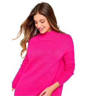 Foto 4 | Vestido Tipo Suéter Ilusión 87027 Fucsia