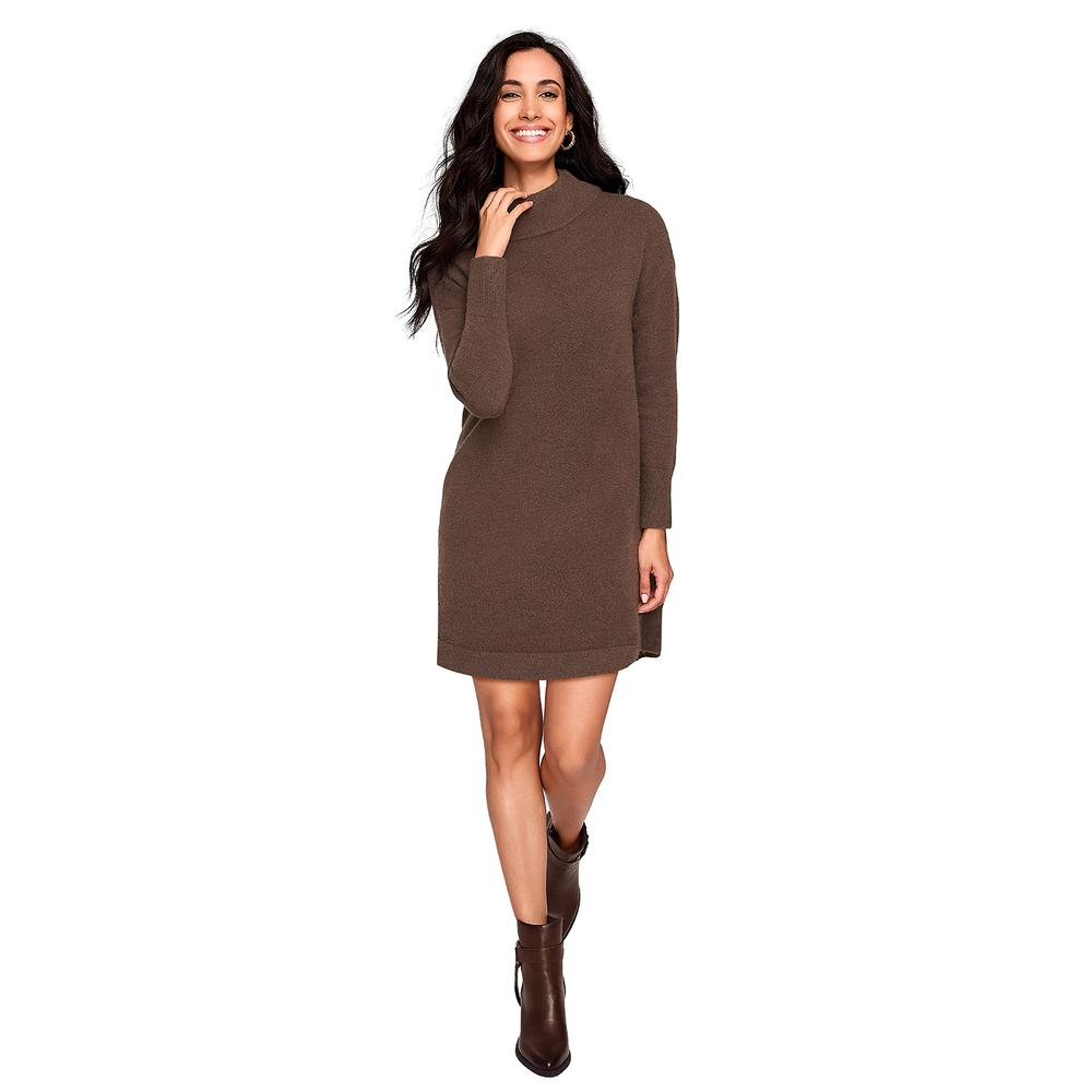 Vestido Tipo Suéter Ilusión 87027 Cafe