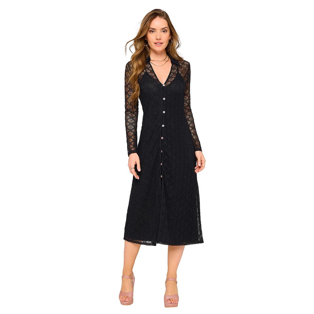 Vestido Ilusión 82052 Negro