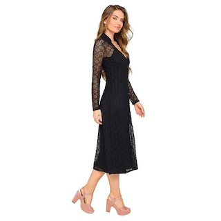 Foto 2 | Vestido Ilusión 82052 Negro