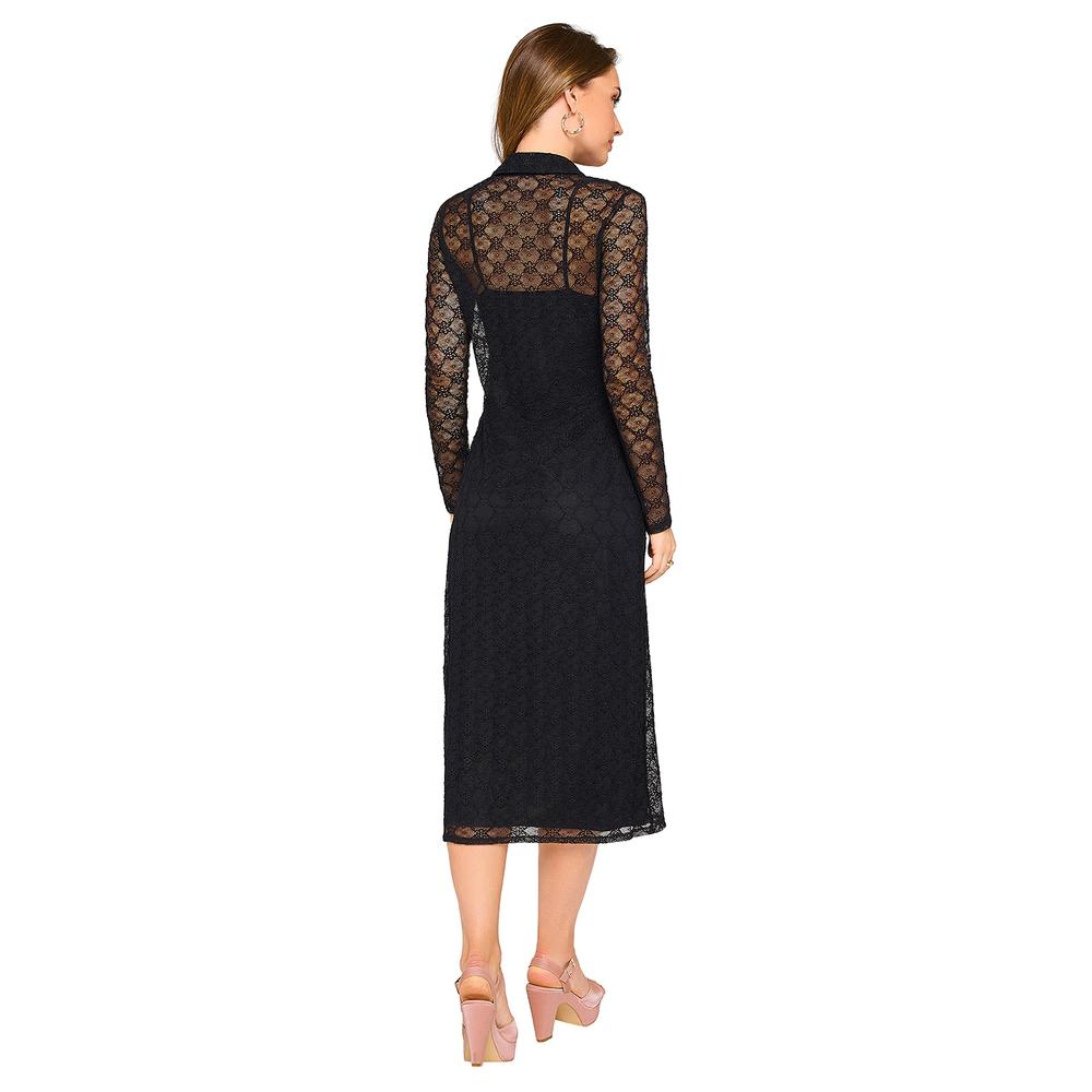 Foto 4 pulgar | Vestido Ilusión 82052 Negro