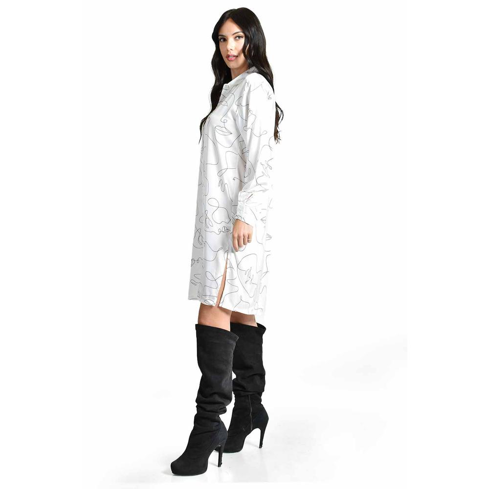 Foto 2 | Vestido Rostro Abstracto Roman Fashion /juvenil, 1008 (blanco) Blanco