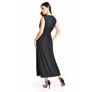 Foto 2 | Vestido Largo Cintura Smock Roman Fashion / Juvenil, 8801-so (negro) Negro