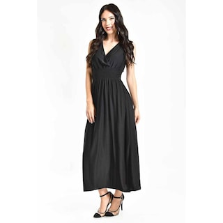 Foto 4 | Vestido Largo Cintura Smock Roman Fashion / Juvenil, 8801-so (negro) Negro