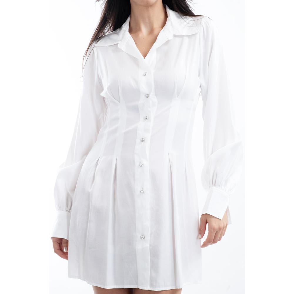 Foto 5 pulgar | Vestido Camisero Roman Fashion /juvenil, 20033 (blanco) Blanco