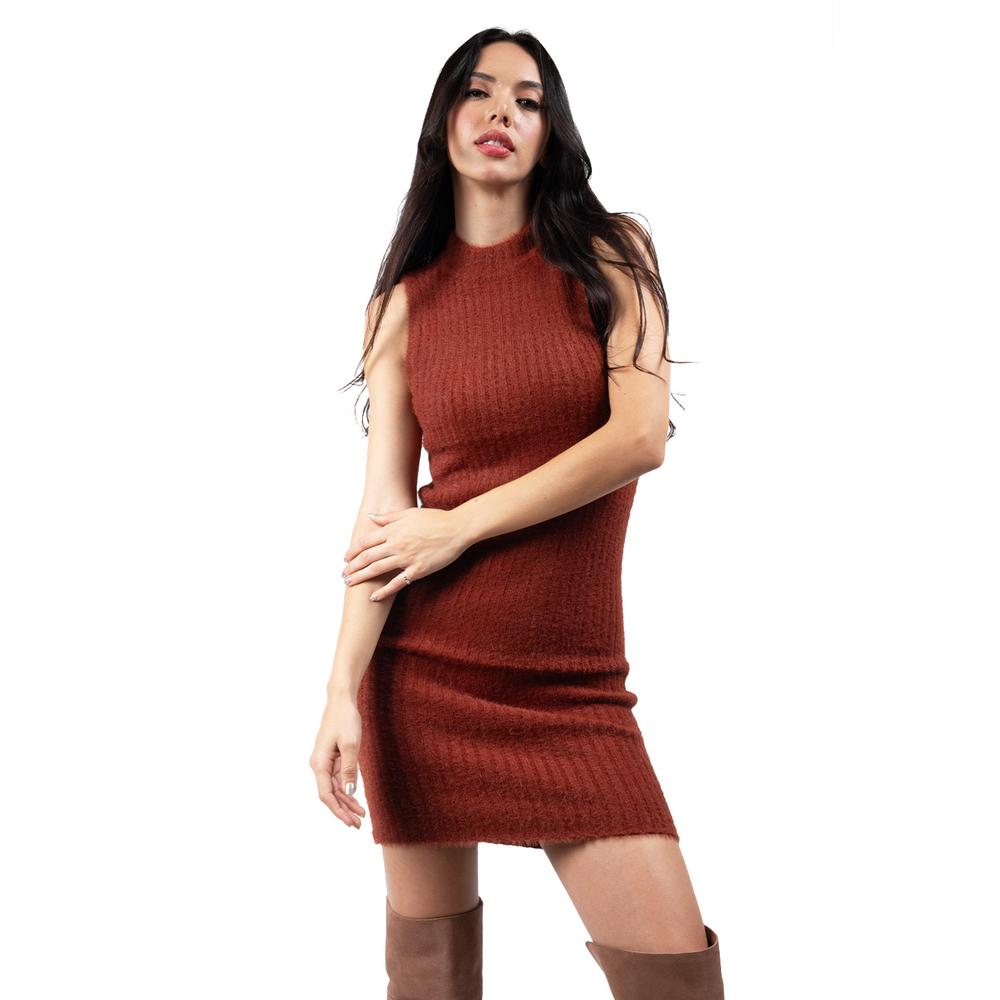 Foto 2 pulgar | Vestido De Punto Roman Fashion /juvenil, 19519 (ladrillo) Naranja Oscuro