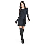 Vestido Tejido Escote Campesino Roman Fashion /juvenil, 31483 (negro) Negro