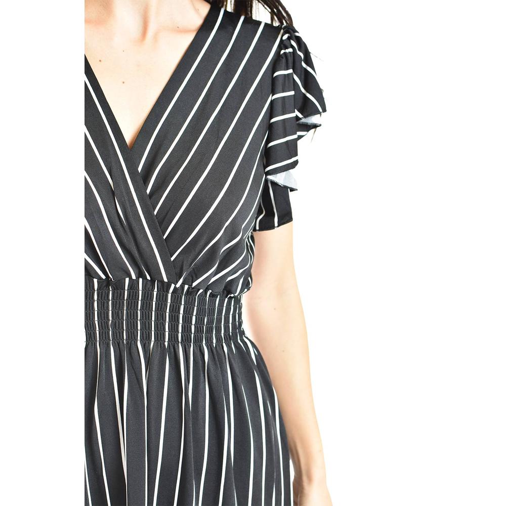 Foto 4 | Vestido De Rayas Roman Fashion /juvenil, 8867-strp (negro Rayas) Negro
