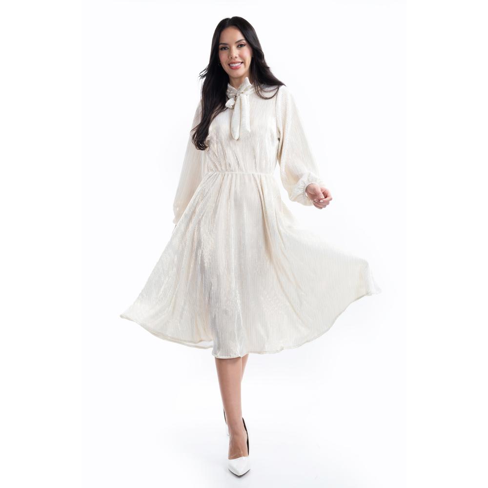 Foto 1 | Vestido Plisado Con Laso Roman Fashion / Juvenil, 4322 (blanco) Blanco