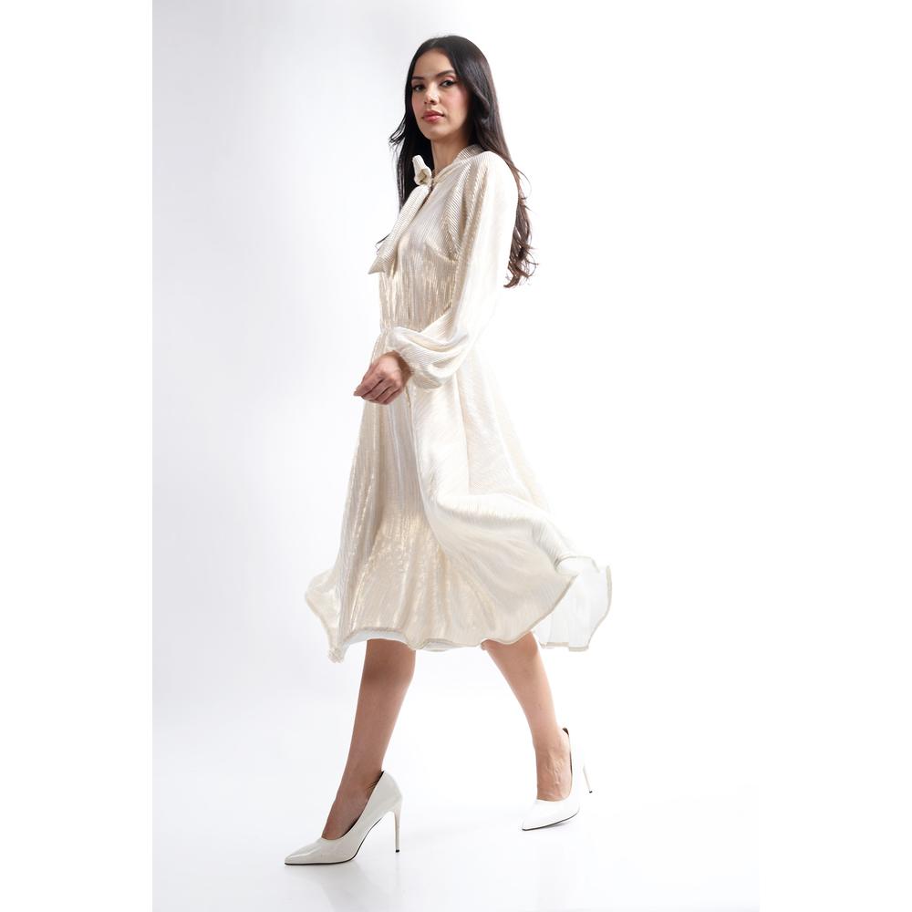 Foto 2 | Vestido Plisado Con Laso Roman Fashion / Juvenil, 4322 (blanco) Blanco