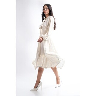 Foto 2 | Vestido Plisado Con Laso Roman Fashion / Juvenil, 4322 (blanco) Blanco