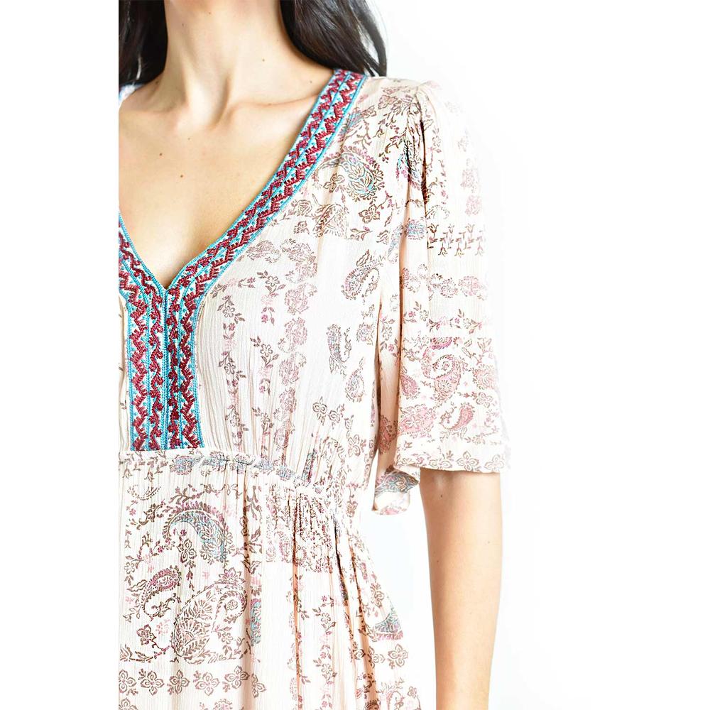 Foto 6 pulgar | Vestido Corto Bohemio Roman Fashion /juvenil, 41544 (durazno) Rosa Claro