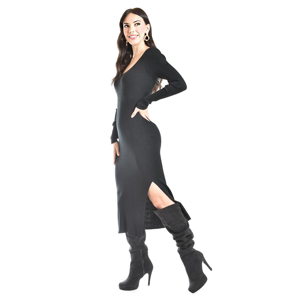 Foto 2 | Vestido Con Abertura En Espalda Roman Fashion /juvenil, 057 (negro) Negro