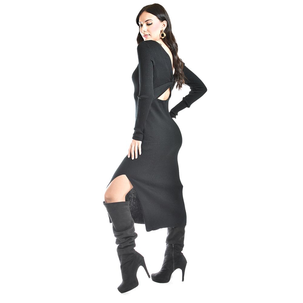 Foto 5 | Vestido Con Abertura En Espalda Roman Fashion /juvenil, 057 (negro) Negro