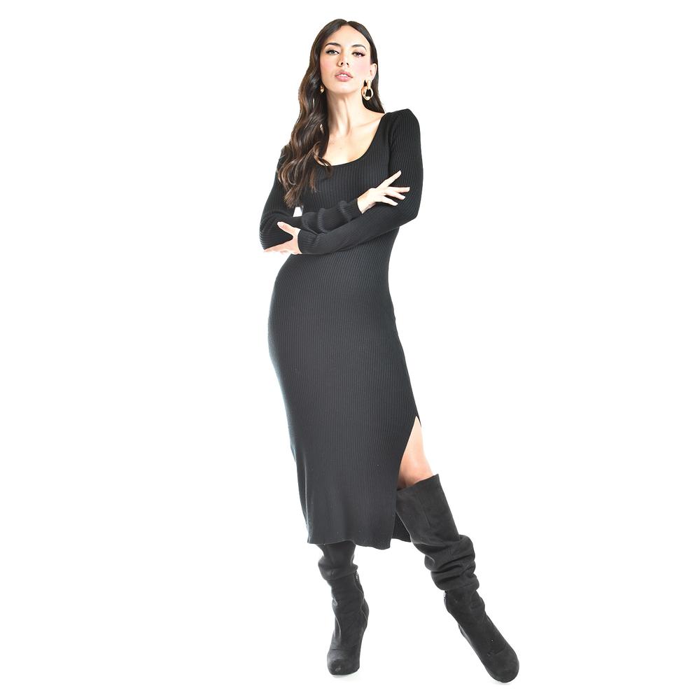 Foto 7 pulgar | Vestido Con Abertura En Espalda Roman Fashion /juvenil, 057 (negro) Negro