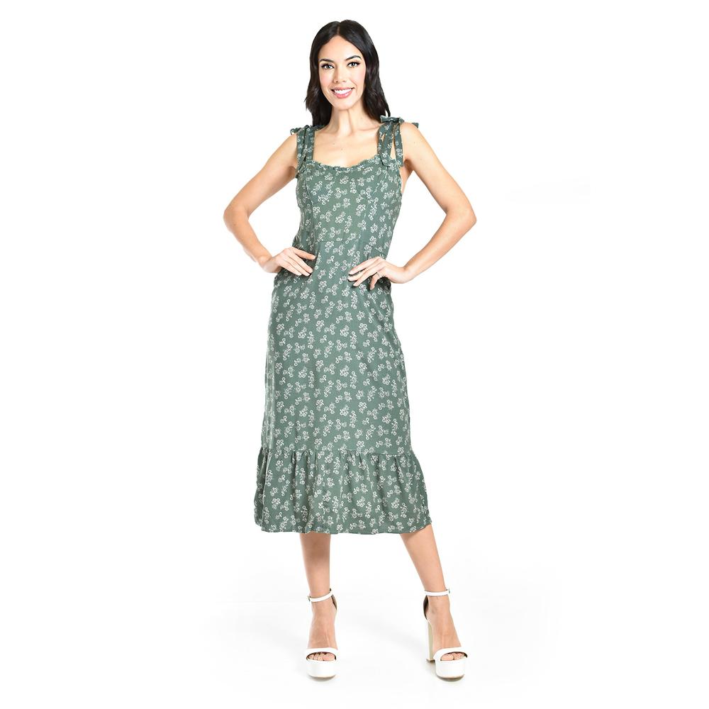 Foto 2 pulgar | Vestido Midi De Tirantes Roman Fashion /juvenil, 50010 (verde) Verde
