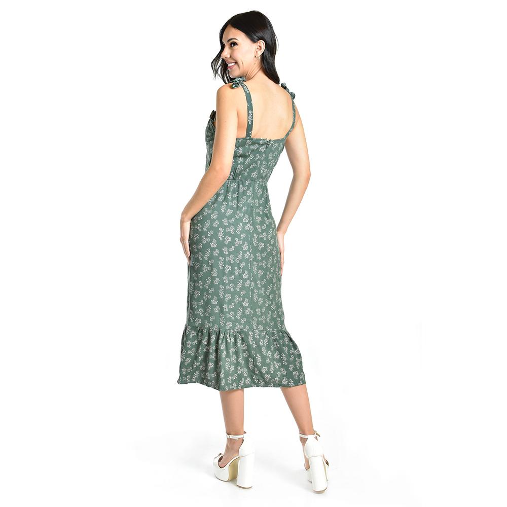 Foto 4 pulgar | Vestido Midi De Tirantes Roman Fashion /juvenil, 50010 (verde) Verde