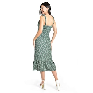 Foto 3 | Vestido Midi De Tirantes Roman Fashion /juvenil, 50010 (verde) Verde