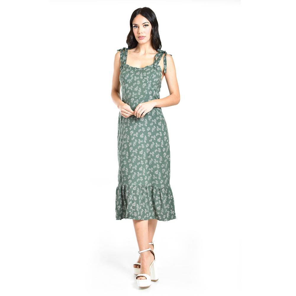 Foto 6 pulgar | Vestido Midi De Tirantes Roman Fashion /juvenil, 50010 (verde) Verde