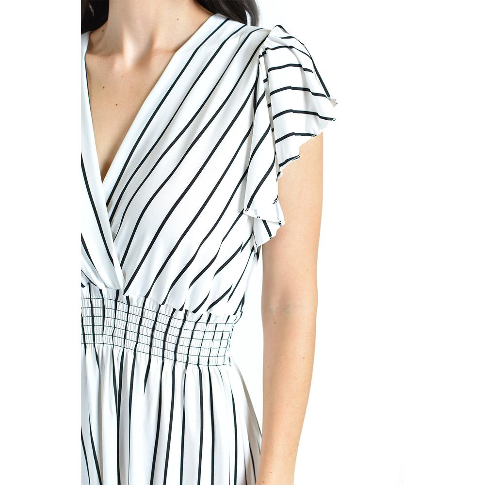 Foto 4 | Vestido De Rayas Roman Fashion /juvenil, 8867-strp (blanco Rayas) Blanco
