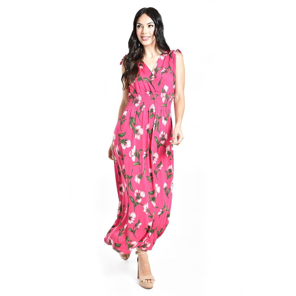 Vestido Largo Con Lazos Roman Fashion /juvenil, 8802-10 (fiusha) Fucsia