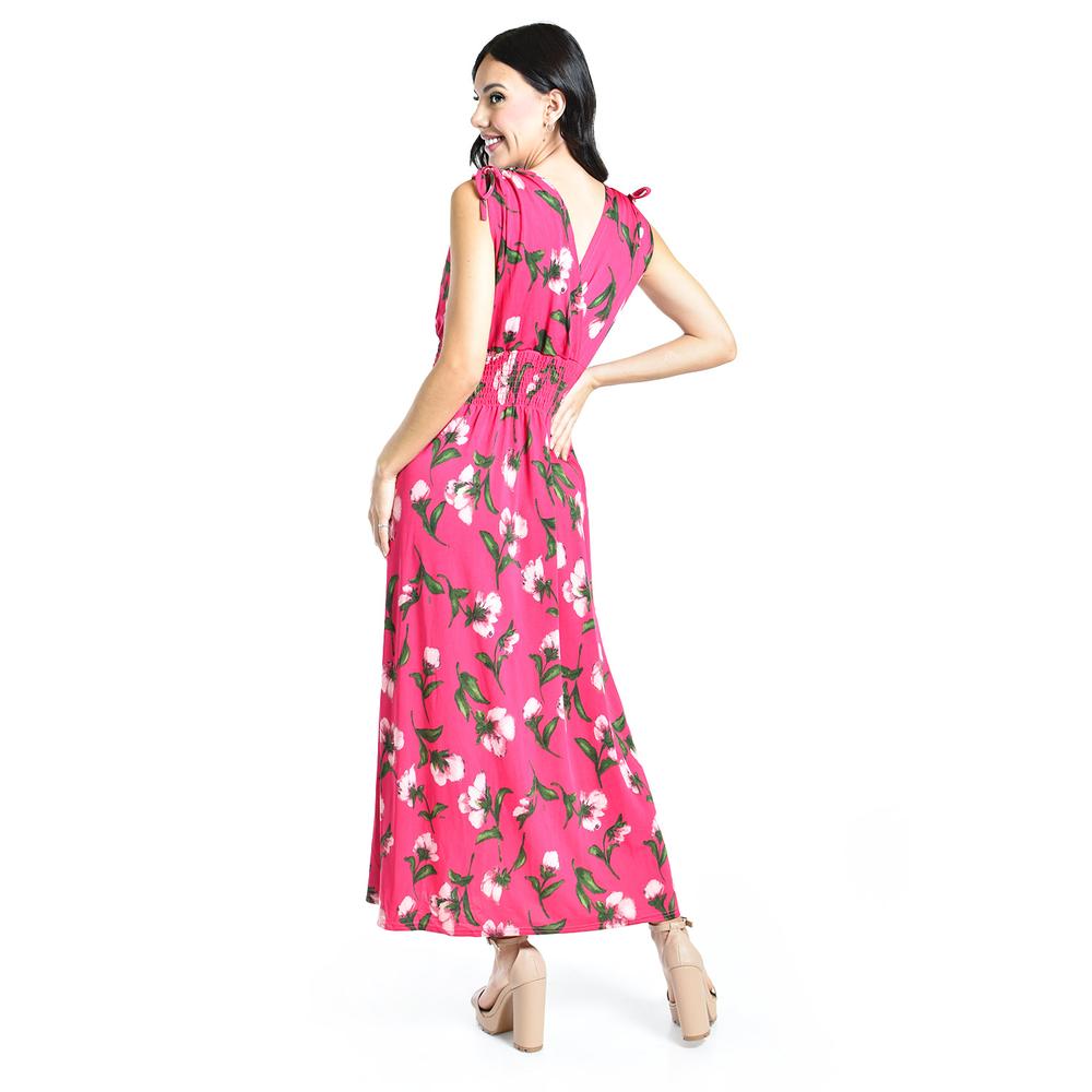 Foto 4 pulgar | Vestido Largo Con Lazos Roman Fashion /juvenil, 8802-10 (fiusha) Fucsia