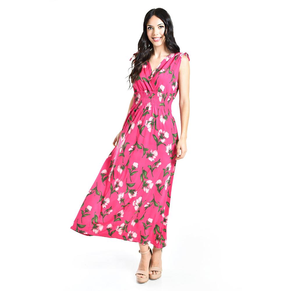 Foto 6 pulgar | Vestido Largo Con Lazos Roman Fashion /juvenil, 8802-10 (fiusha) Fucsia
