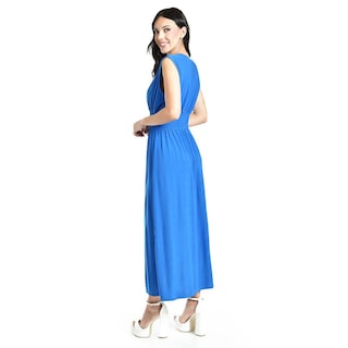 Foto 3 | Vestido Largo Cintura Smock Roman Fashion / Juvenil, 8801-so (azul Claro) Azul