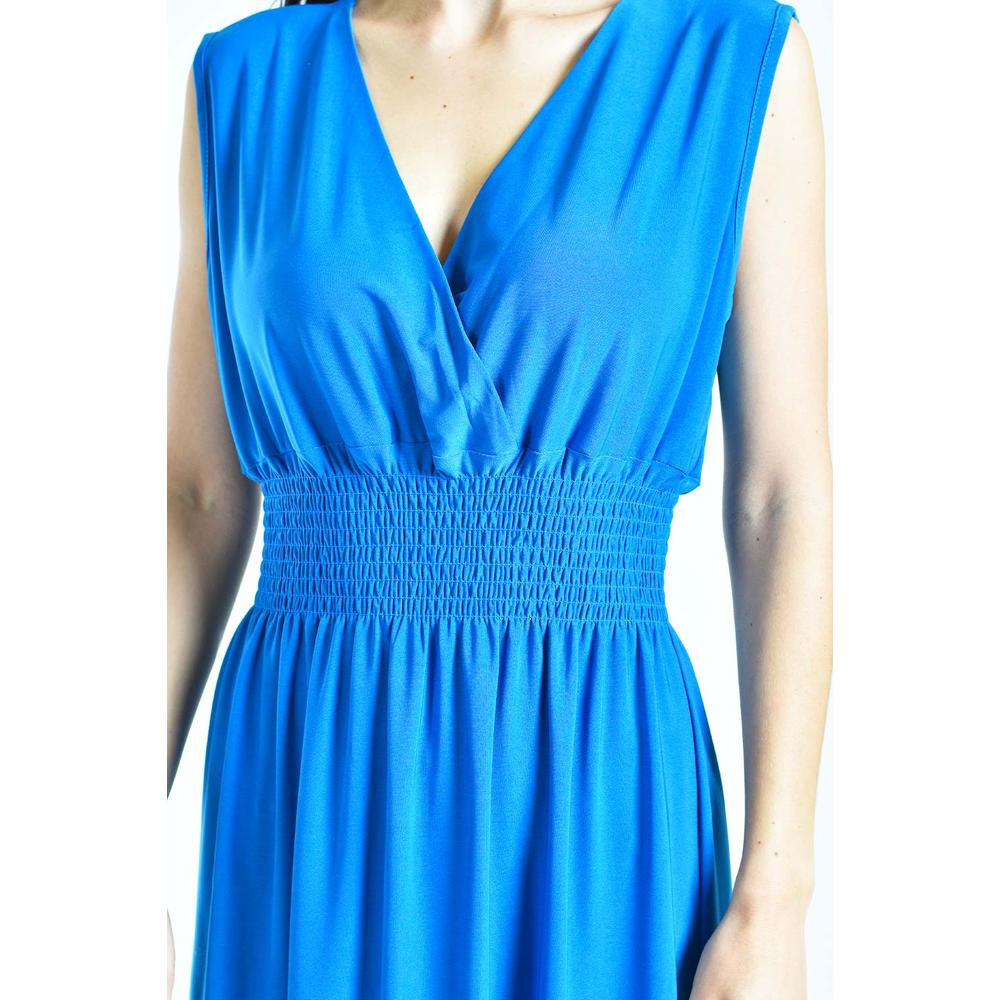 Foto 5 pulgar | Vestido Largo Cintura Smock Roman Fashion / Juvenil, 8801-so (azul Claro) Azul