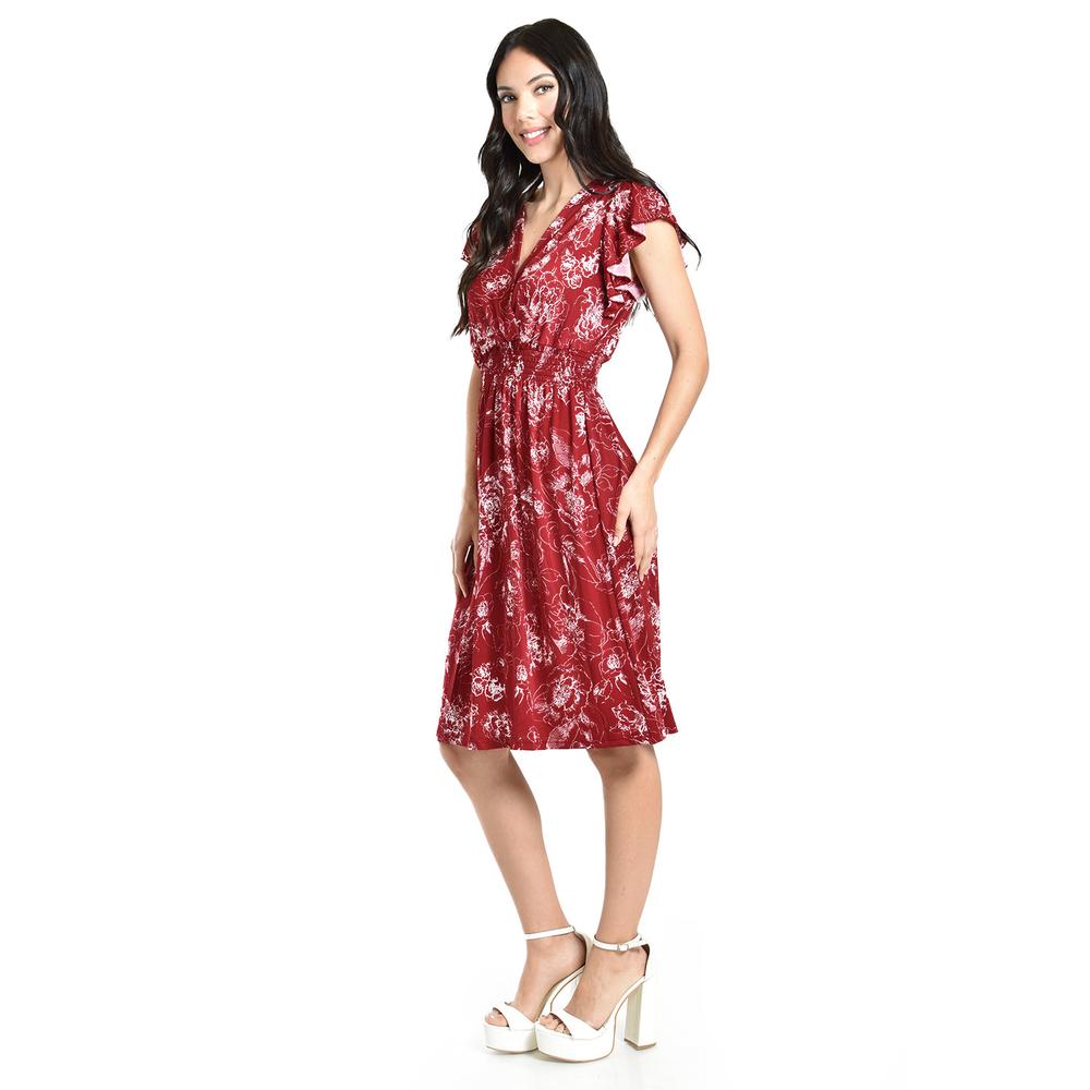 Foto 2 | Vestido Estampado Roman Fashion /juvenil, 8867-13 (vino) Vino