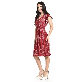 Foto 2 | Vestido Estampado Roman Fashion /juvenil, 8867-13 (vino) Vino