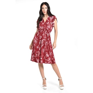 Foto 5 | Vestido Estampado Roman Fashion /juvenil, 8867-13 (vino) Vino