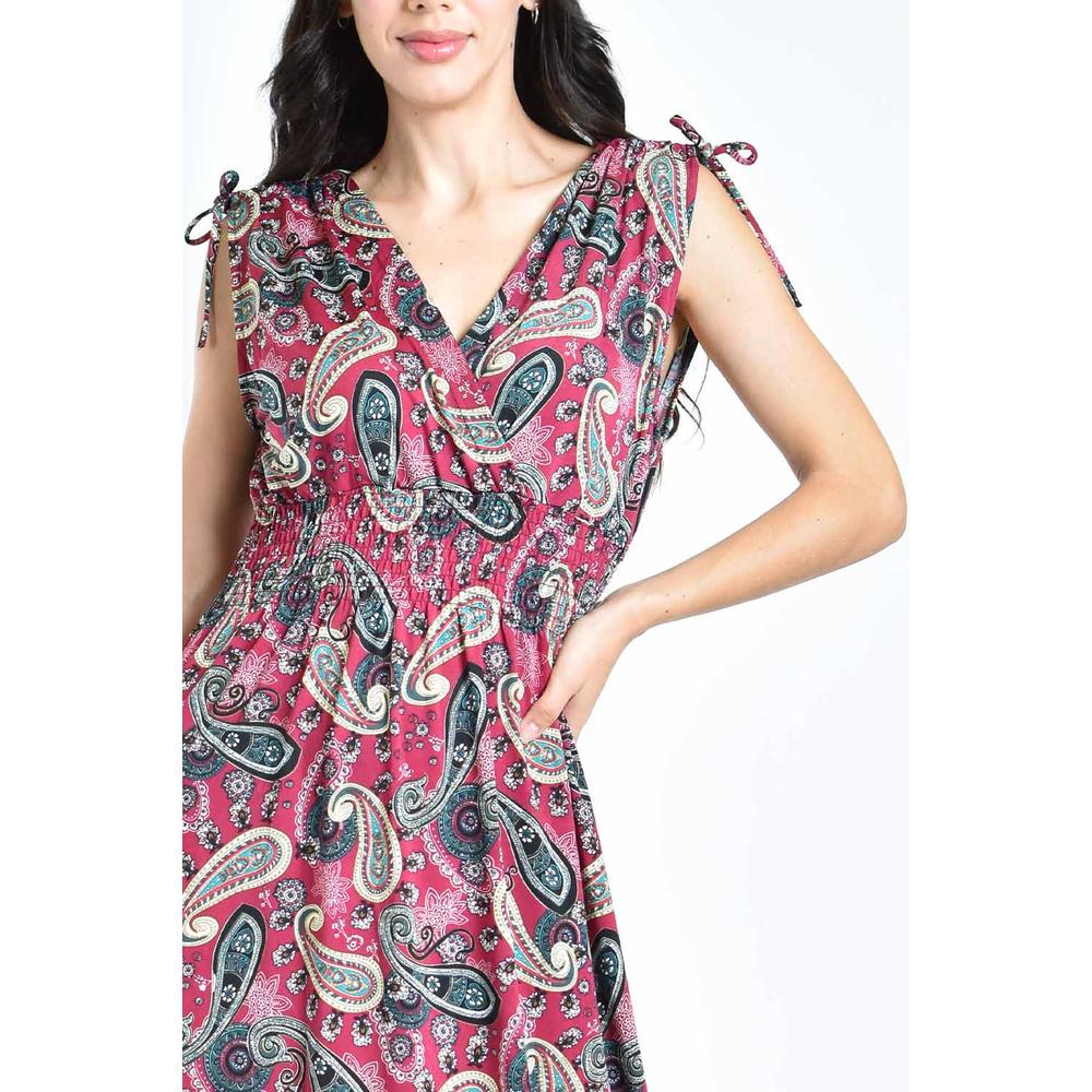 Foto 5 pulgar | Vestido Estampado De Paisley Roman Fashion /juvenil, 8802x-11 (vino) Vino
