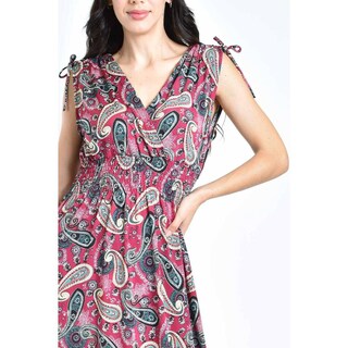 Foto 4 | Vestido Estampado De Paisley Roman Fashion /juvenil, 8802x-11 (vino) Vino