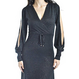 Foto 5 | Vestido De Brillos Con Abertura En La Manga Roman Fashion /juvenil, 32456 (negro) Negro