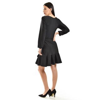 Foto 3 | Vestido De Satin Envolvente Roman Fashion /juvenil, 4351 (negro) Negro