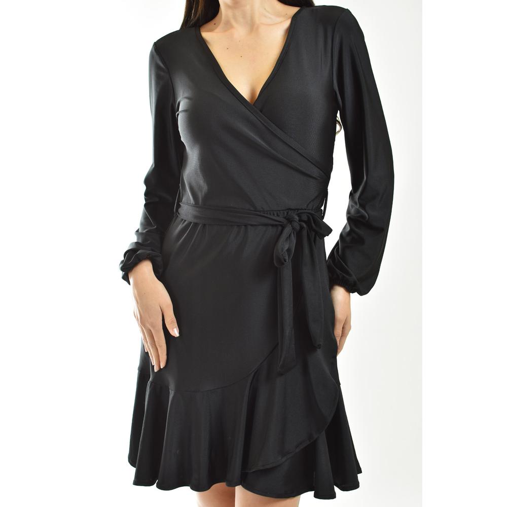 Foto 5 pulgar | Vestido De Satin Envolvente Roman Fashion /juvenil, 4351 (negro) Negro